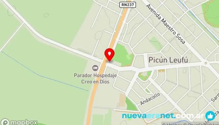 mapa de Panaderia El Arriero Panadería en Picún Leufú