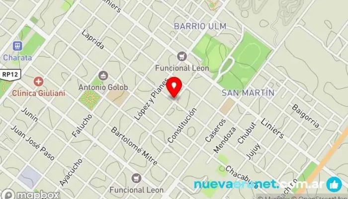 mapa de Panaderia El Baguettin Panadería en Charata