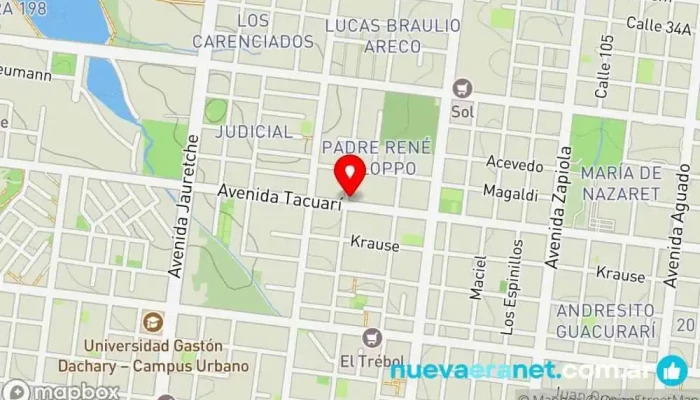 mapa de Panaderia el edén Panadería en Posadas