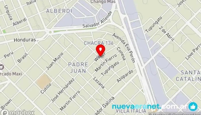 mapa de panaderia El Emporio Panadería en Trelew