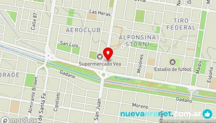mapa de Panaderia el gran pan Panadería en Gral. Roca