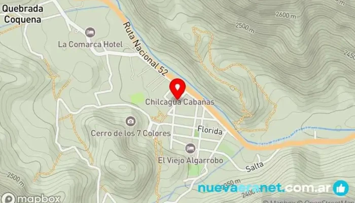 mapa de Panadería El maná Panadería en Purmamarca