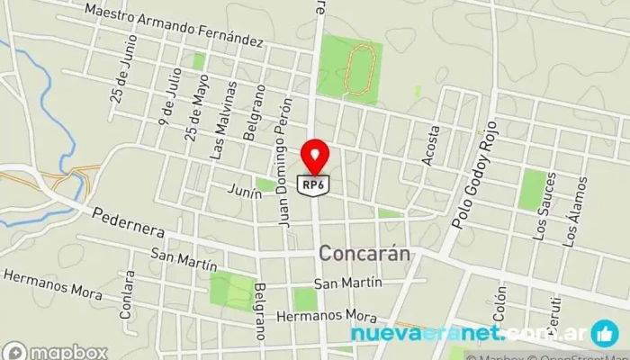 mapa de Panaderia El Molino Panadería en Concaran