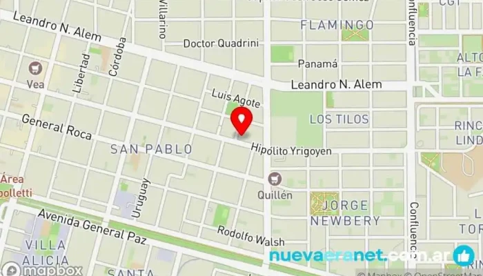 mapa de Panaderia El molino Panadería en Cipolletti