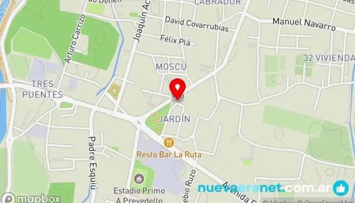 mapa de Panaderia El Parquecito Panadería en Villa Dolores
