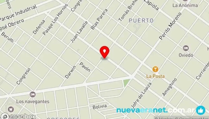 mapa de Panadería El Porvenir santafecino Panadería en Río Gallegos