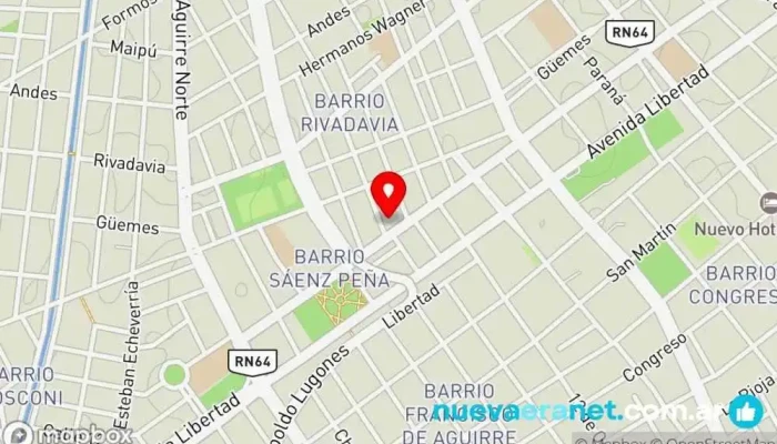 mapa de Panadería El Sol Panadería en Santiago del Estero