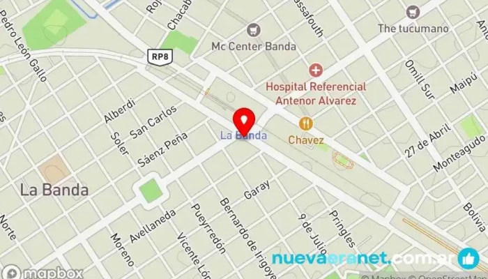 mapa de Panadería El Sol Panadería en La Banda