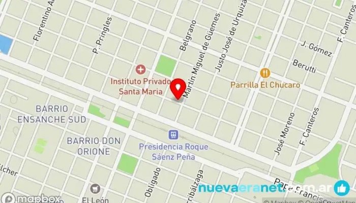 mapa de Panaderia Emanuel Tienda de alimentación en Sáenz Peña