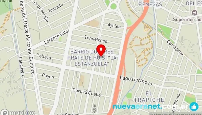 mapa de Panadería Estanzuela Panadería en Godoy Cruz
