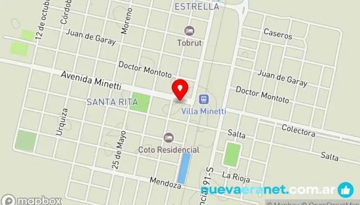 mapa de Panaderia Euler Panadería en Villa Minetti