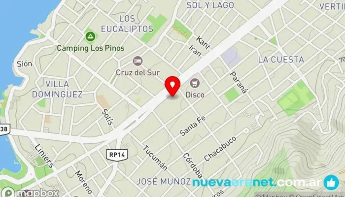 mapa de Panadería Europea Panadería en Villa Carlos Paz