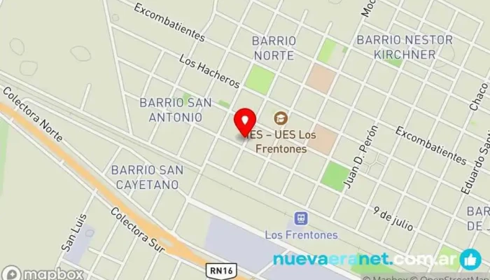 mapa de Panaderia Flores Panadería en Los Frentones