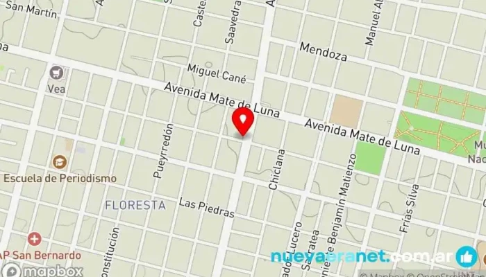 mapa de Panadería Florida Panadería, Tienda de café en San Miguel de Tucumán