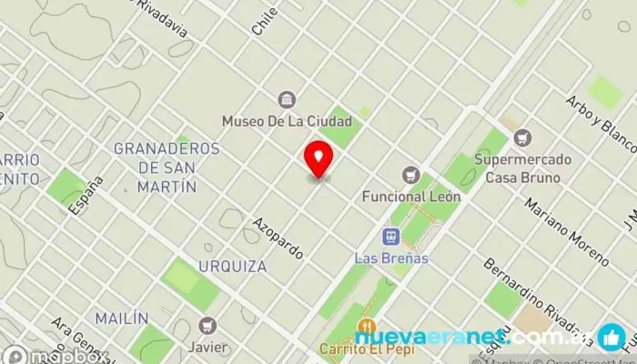 mapa de Panadería Freuler Panadería en Las Breñas