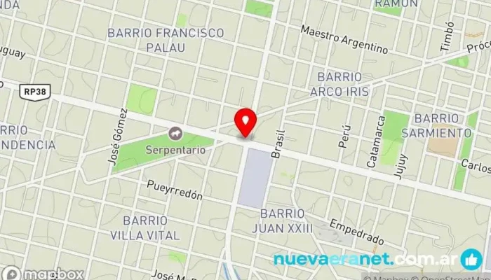 mapa de Panaderia Galarza Panadería, Comercio en Goya
