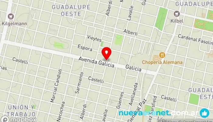 mapa de PANADERÍA GALICIA Panadería en Santa Fe de la Vera Cruz