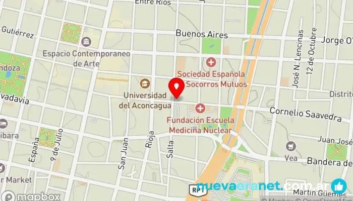 mapa de Panadería Garibaldi Panadería, Carnicería, Pastelería en Mendoza