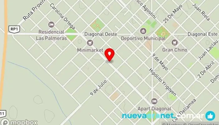 mapa de Panadería González Panadería en Margarita Belén