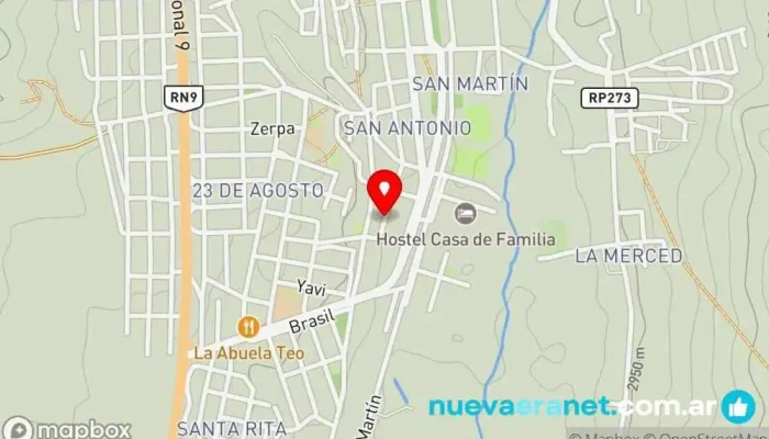 mapa de Panadería Gran Corteza Panadería en Humahuaca