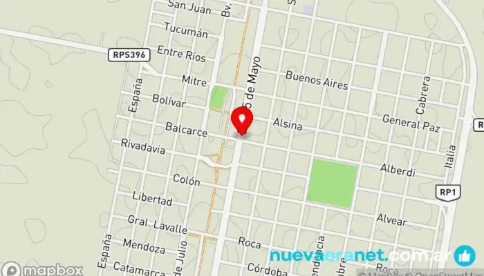 mapa de Panaderia Grimaldi Panadería en Freyre