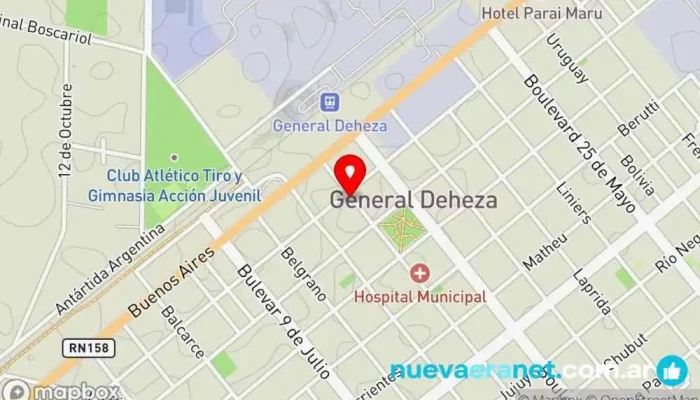 mapa de Panadería Güelfi Panadería en Gral. Deheza