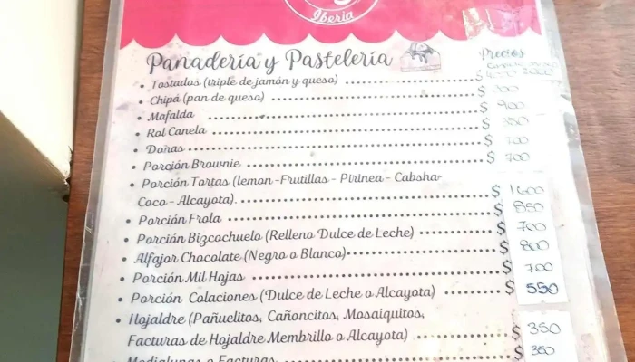 Panaderia Iberia Carta - Rivadavia