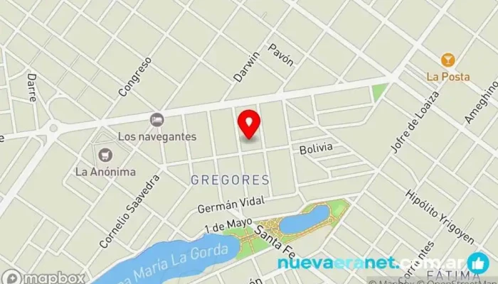 mapa de Panaderia Imperial Panadería en Río Gallegos