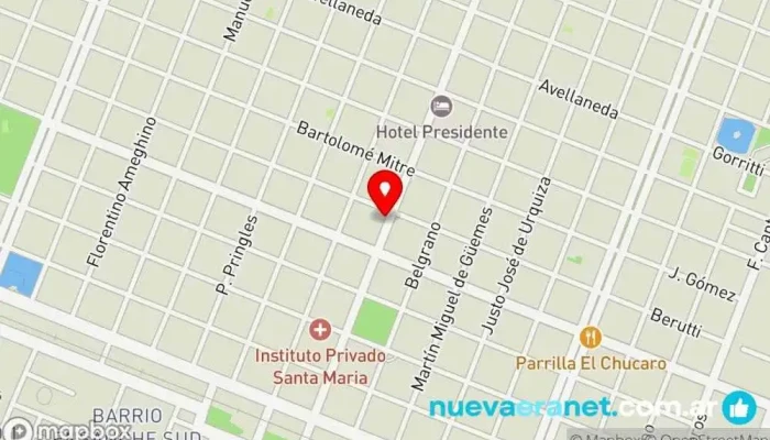 mapa de Panadería Impulso Panadería en Sáenz Peña