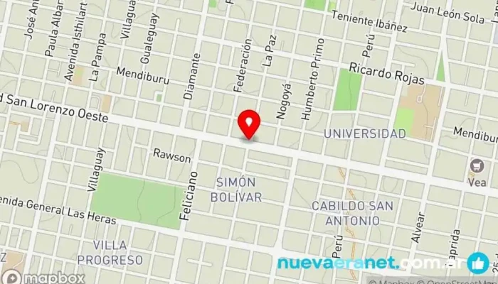 mapa de Panaderia Itati Panadería en Concordia