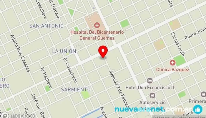 mapa de Panadería Juanca Panadería en Juan José Castelli