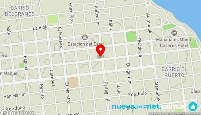 mapa de Panadería Jujuy Panadería en Monte Caseros