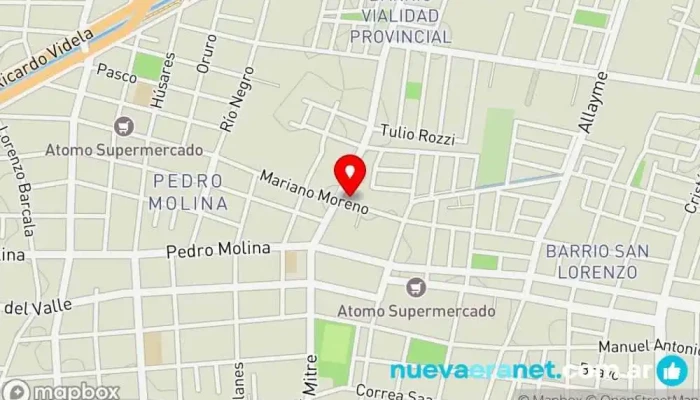 mapa de Panaderia Kely Pastelería en Mendoza