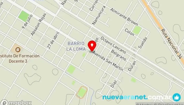mapa de PANADERÍA LA AMISTAD Panadería en Fernández