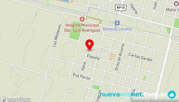mapa de Panaderia La Artesanal Panadería en Gral. Levalle