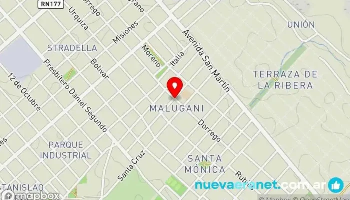 mapa de Panadería La Baguette Panadería en Villa Constitución