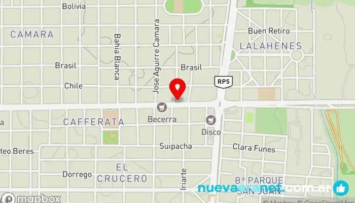 mapa de Panadería la campiña alta gracia Panadería en Alta Gracia