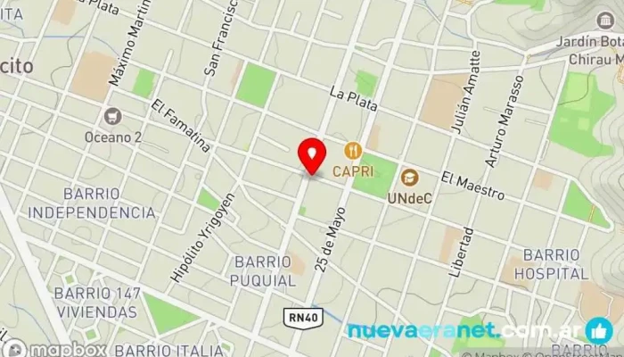 mapa de Panadería la Chiquita Panadería, Bocatería en Chilecito