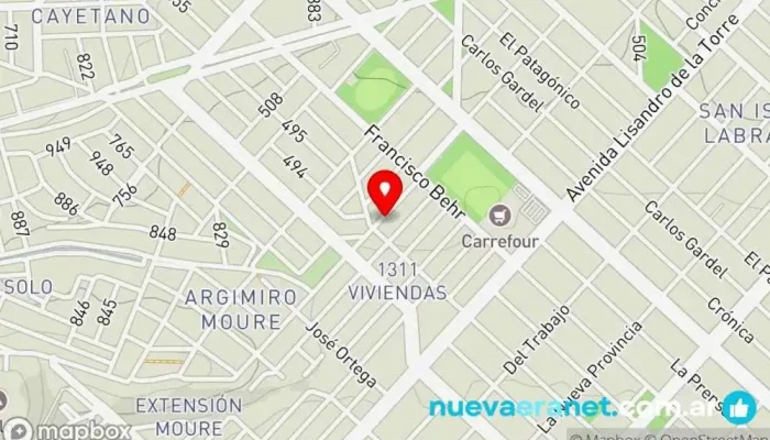 mapa de Panaderia La Comodorense Panadería en Comodoro Rivadavia
