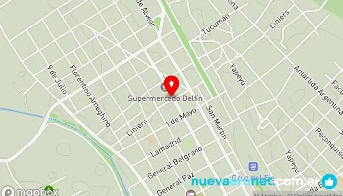mapa de Panaderia La ECONOMICA Panadería en Cruz del Eje