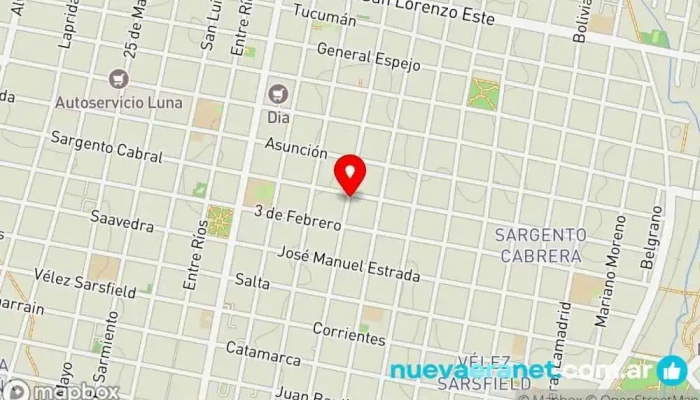 mapa de PANADERIA LA ENTRERRIANA Panadería en Concordia