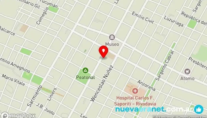 mapa de Panadería La Española Panadería en Rivadavia