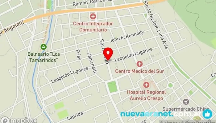 mapa de Panaderia LA ESPIGA DE ORO Panadería en Cruz del Eje