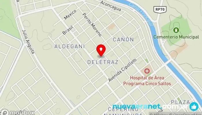 mapa de Panadería La Espiga Panadería en Cinco Saltos
