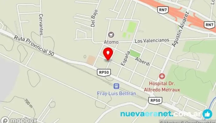 mapa de Panaderia La Esquina Panadería en Mendoza