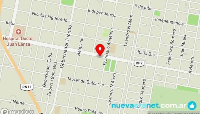 mapa de Panadería La Estrella Panadería en San Justo