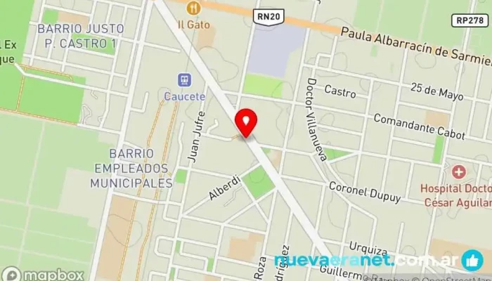 mapa de Panaderia La Estrella Sucursal Diagonal Panadería en Caucete