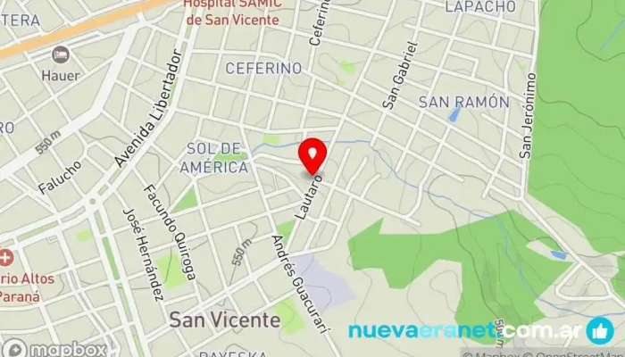 mapa de Panadería La Estrellita Panadería en San Vicente