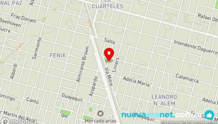 mapa de PANADERIA LA FAMILIA - VENTAS POR MAYOR Y MENOR Panadería en Río Cuarto