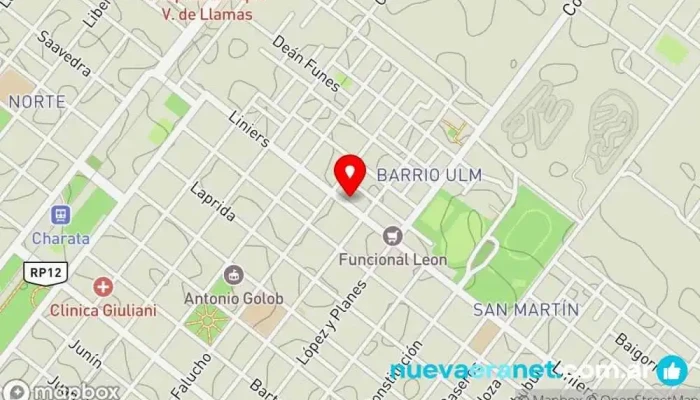 mapa de Panaderia La Familia Panadería en Charata